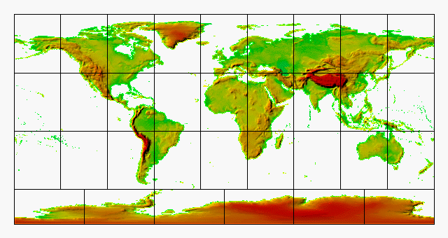 World Map Elevation